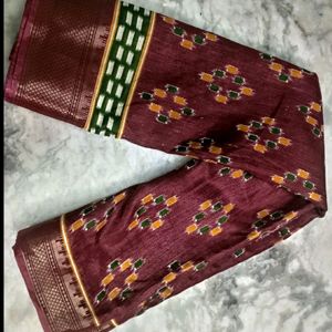 Pochampallii Ikkat Print Silk Saree