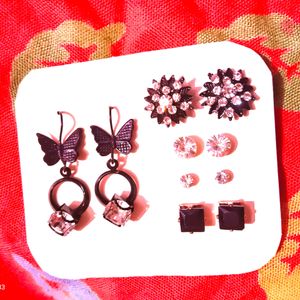 Regular Office/College Earings And Studds Combo