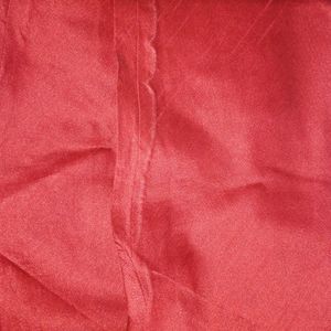 Red Cotton Silk Pant With Thread