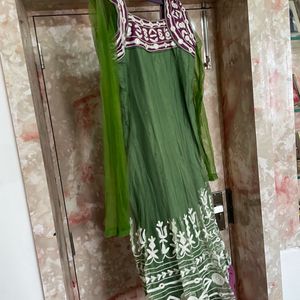 Green Embraced Anarkali