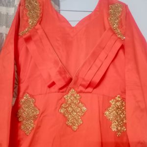 Diomond Work Fanta Color Gown