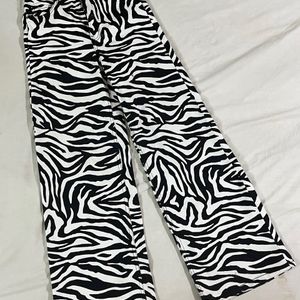 ZEBRA Print High Waist Denims