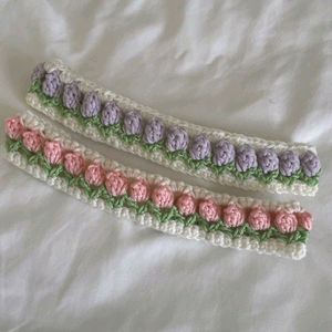 Crochet Tulip Headband 💞