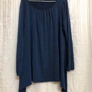 Iris Blue Long Sleeve Top