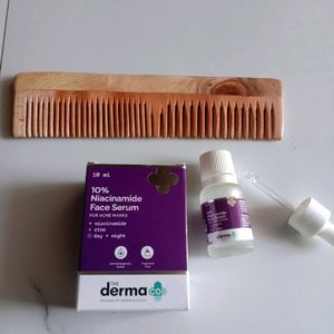 10% Niacinamide Serum With Neem Wooden Comb