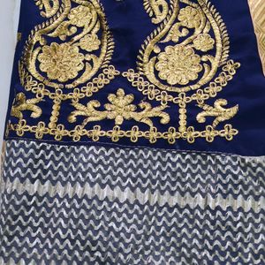 🌌😍New Beautiful Navy Blue Saree😍🌌