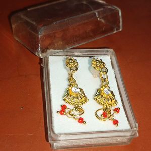 Golden Desi Style Earrings