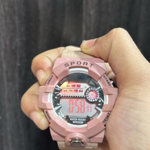 Pink Colour Watch  For Women