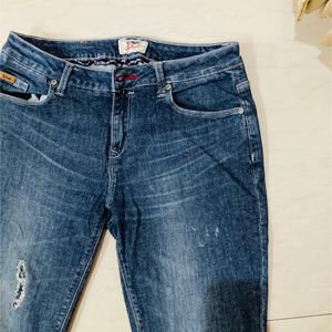 Lee Cooper Sequin Patch Jeans For Women