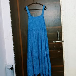 (Discounted) Bow Back Blue Dress