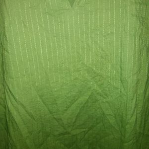 Women Office Wear Green Kurta Top