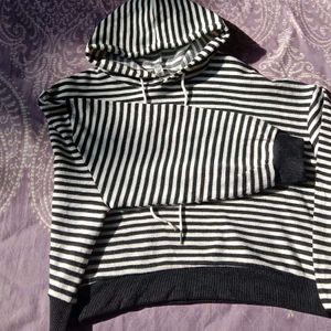 Striped Pullover With Hood