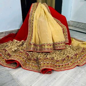 Heavy embroidered Lehenga saree