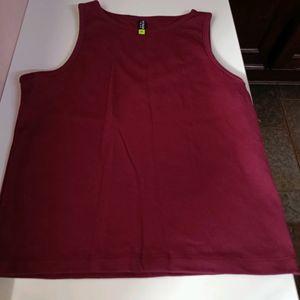 Tokyo Talkies Bright Burgundy Tank Top