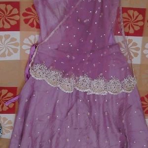 🔴Pinkish Lavendar Lehenga For Women