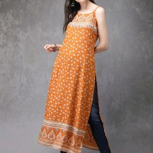 Anouk Straight Cut Kurti with adjustable Strap