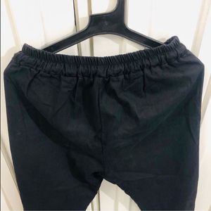 Black Cotton Pants