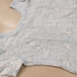 Chikankari Type Kurti With Dupatta