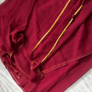 Maroon Sharara Set