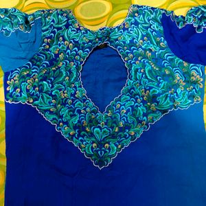 Blue Partywear Kurti