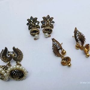 Pack Of 3 Pair Earrings