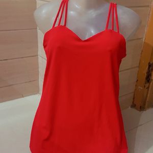 New Red Tank Tunic Top