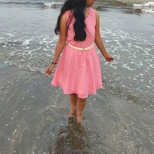 Cute Pink Flared Frock