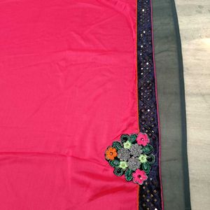 Elegant Look Saree With Heavy Boarder