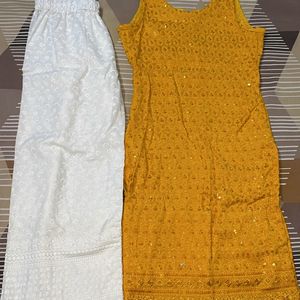 Chikankari Stuff Mustard Colour Kurta