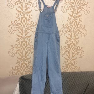 Blue Coloured Dungaree Dress