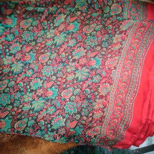 Black Base Printed Saree In Georgette Fabric