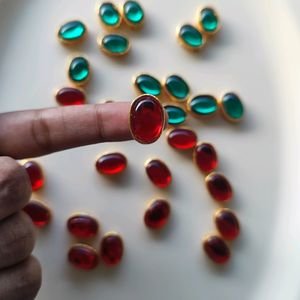 Red And Green kundan Stone