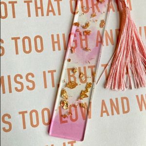 Resin Art Customized Bookmark In Pink Colour