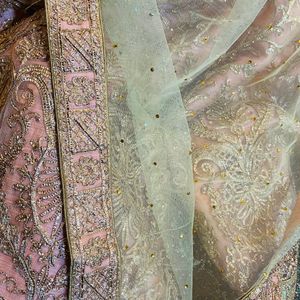 Peach Heavy Bridal Lehenga