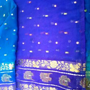 Rajasthani ChiffonSilkSaree - Silversilk Zari