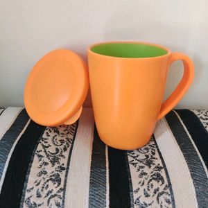 Orange Mug With Lid ☕️