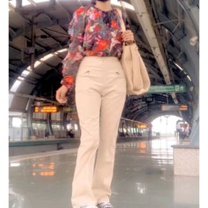 Beige Color Trousers