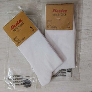 The Bata New Socks Combo-2 Formal Wear(White).