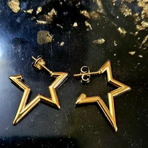 Star Hoops, Stainless Steel