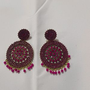 Magenta Earings