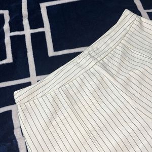 Black And White Striped Formal Pants