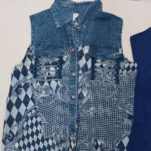 Denim Top With Inner