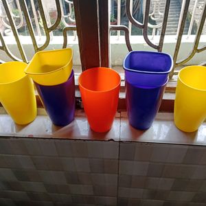 Plastic Glass And Bowl Set