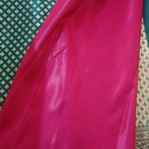 New Green And Pink Katan Banarasi Saree