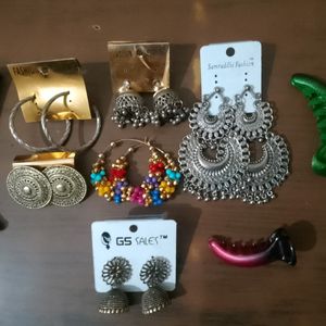 Combo Earrings & Banana Clips