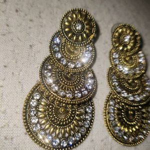 Oxidised Gold Plated Earrings