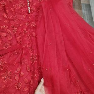 Red Updown Frock Set