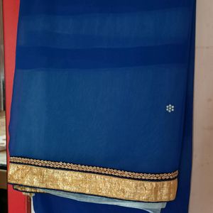 ROYEL BLUE N WHITE Combination Saree💙🤍