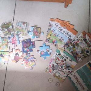 puzzles story & story books one worksheet book & rhymes book