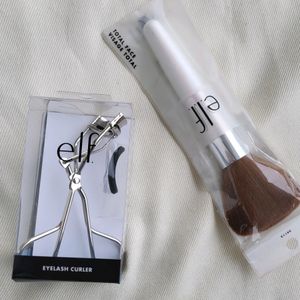 ELF Costmetics Lash Curler And Total Face Brush